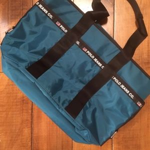 Teal blue tote bag by Polo jeans